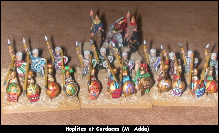 Hoplites et Cardaces (M. Adda) - Figurines 15mm