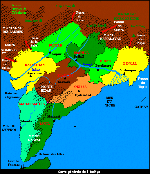 Carte générale de l'Indhya